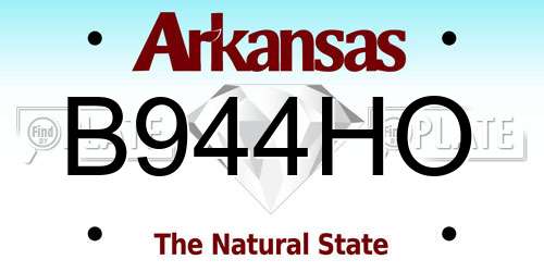 B944HO Arkansas License Plate