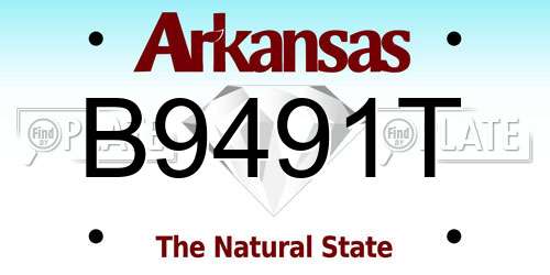 B9491T Arkansas License Plate