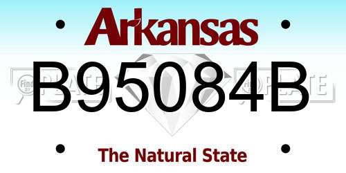 B95084B Arkansas License Plate