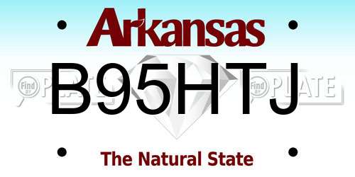 B95HTJ Arkansas License Plate