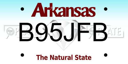 B95JFB Arkansas License Plate