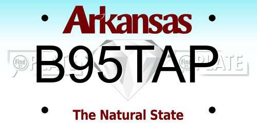 B95TAP Arkansas License Plate