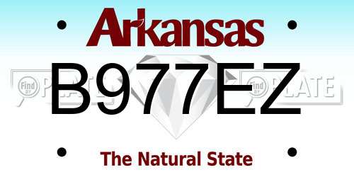 B977EZ Arkansas License Plate