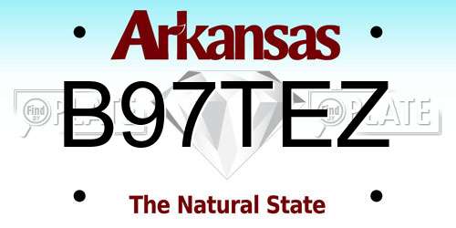 B97TEZ Arkansas License Plate