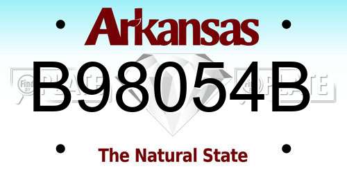 B98054B Arkansas License Plate