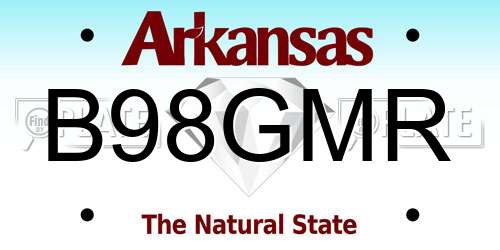 B98GMR Arkansas License Plate