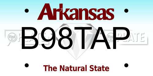 B98TAP Arkansas License Plate