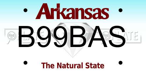 B99BAS Arkansas License Plate