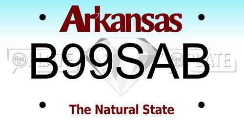 B99SAB Arkansas License Plate