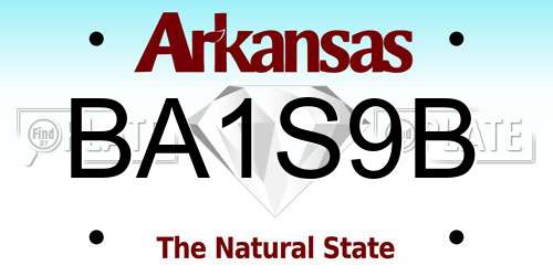 BA1S9B Arkansas License Plate
