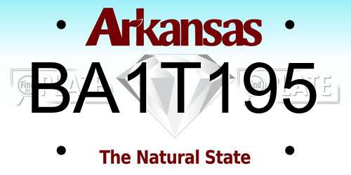 BA1T195 Arkansas License Plate