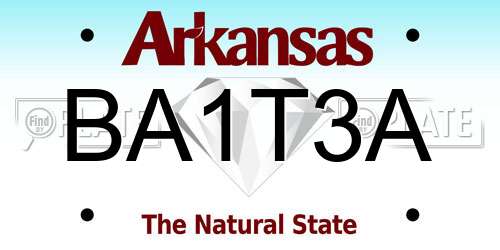 BA1T3A Arkansas License Plate