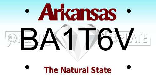 BA1T6V Arkansas License Plate