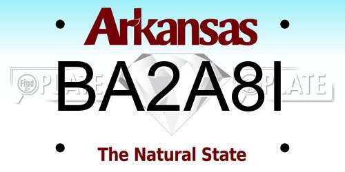 BA2A8I Arkansas License Plate