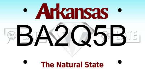 BA2Q5B Arkansas License Plate