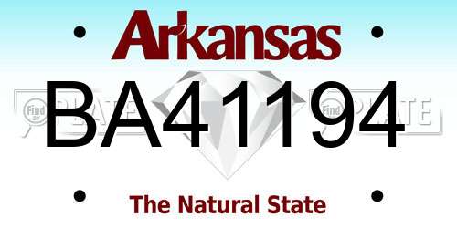 BA41194 Arkansas License Plate