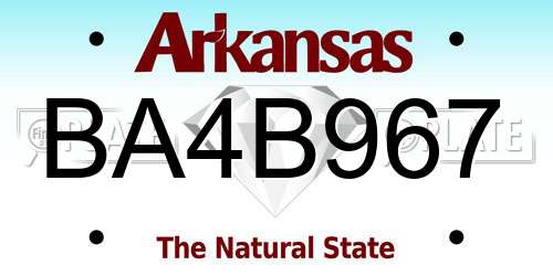 BA4B967 Arkansas License Plate