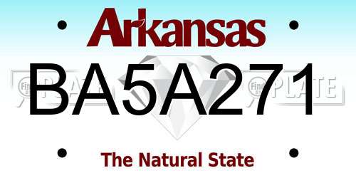 BA5A271 Arkansas License Plate