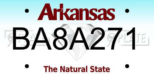 BA8A271 Arkansas License Plate