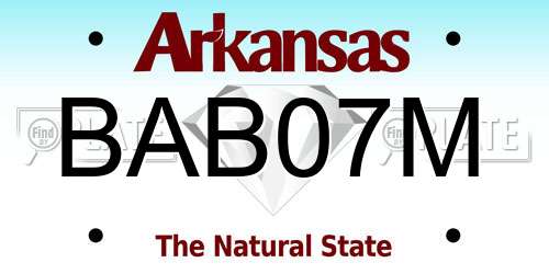 BAB07M Arkansas License Plate