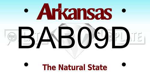 BAB09D Arkansas License Plate