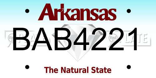 BAB4221 Arkansas License Plate