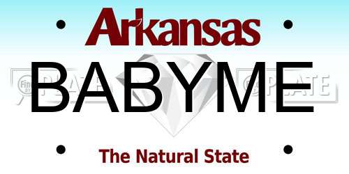 BABYME Arkansas License Plate