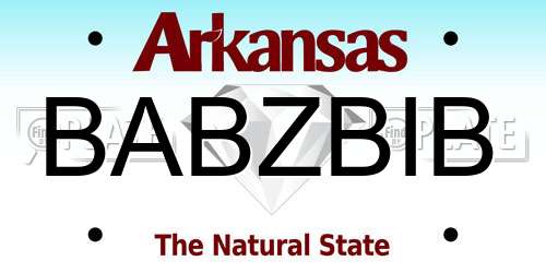 BABZBIB Arkansas License Plate