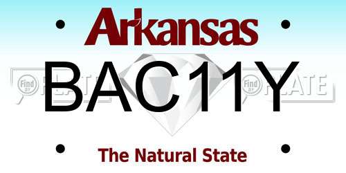 BAC11Y Arkansas License Plate