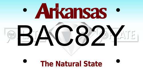 BAC82Y Arkansas License Plate