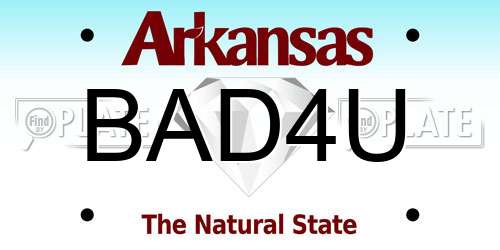 BAD4U Arkansas License Plate