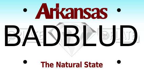 BADBLUD Arkansas License Plate