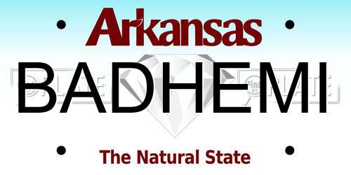 BADHEMI Arkansas License Plate