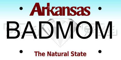 BADMOM Arkansas License Plate