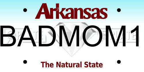 BADMOM1 Arkansas License Plate