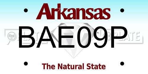 BAE09P Arkansas License Plate