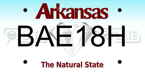 BAE18H Arkansas License Plate