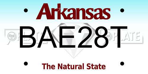 BAE28T Arkansas License Plate