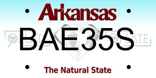 BAE35S Arkansas License Plate
