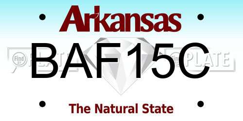 BAF15C Arkansas License Plate