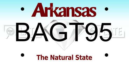 BAGT95 Arkansas License Plate