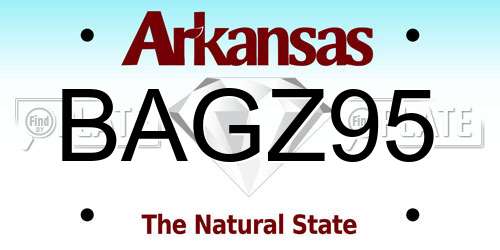BAGZ95 Arkansas License Plate