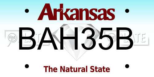 BAH35B Arkansas License Plate