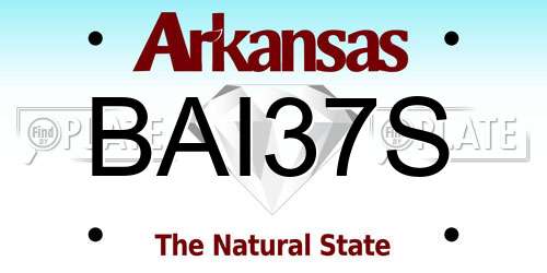 BAI37S Arkansas License Plate