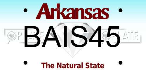 BAIS45 Arkansas License Plate