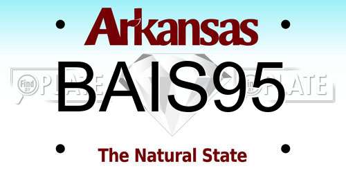 BAIS95 Arkansas License Plate