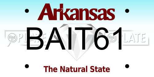 BAIT61 Arkansas License Plate