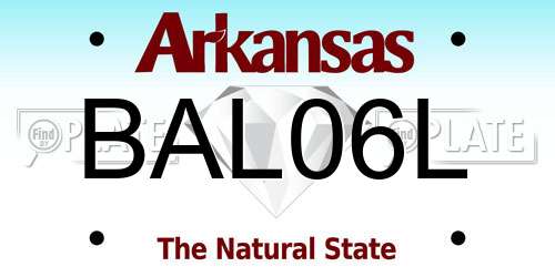 BAL06L Arkansas License Plate