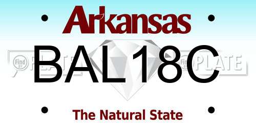 BAL18C Arkansas License Plate