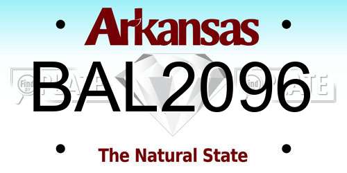 BAL2096 Arkansas License Plate